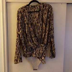 Zara leopard bodysuit
